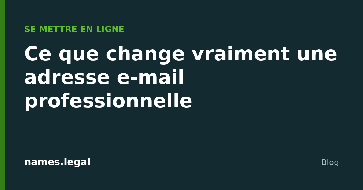 Qué cambia de verdad una dirección de correo profesional